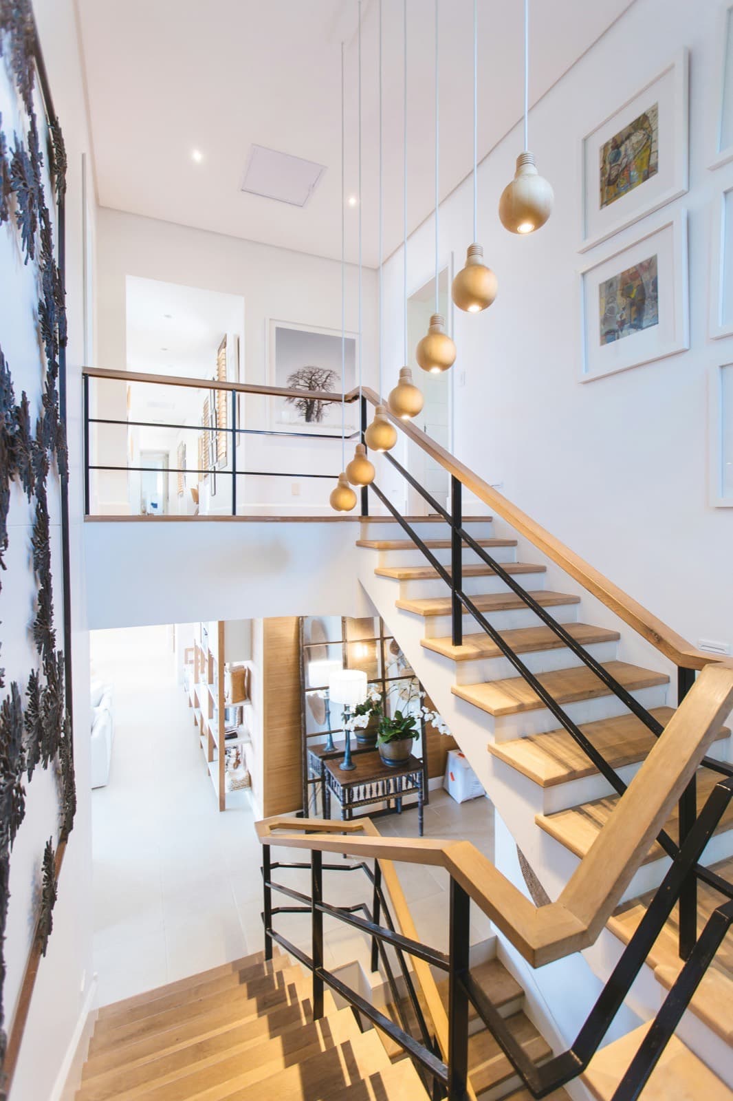 Interior staircase and entryway of a residential property